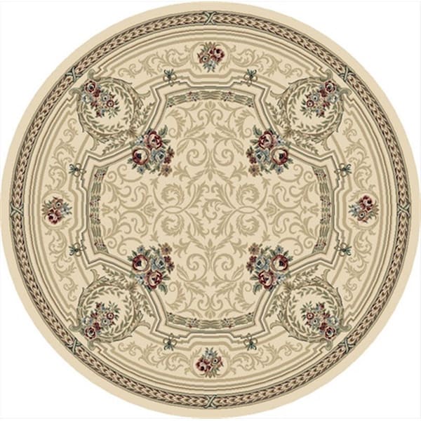 Dynamic Rugs Ancient Garden 7.10 Round 57091-6464 Rug - Ivory ANR8570916464 - main
